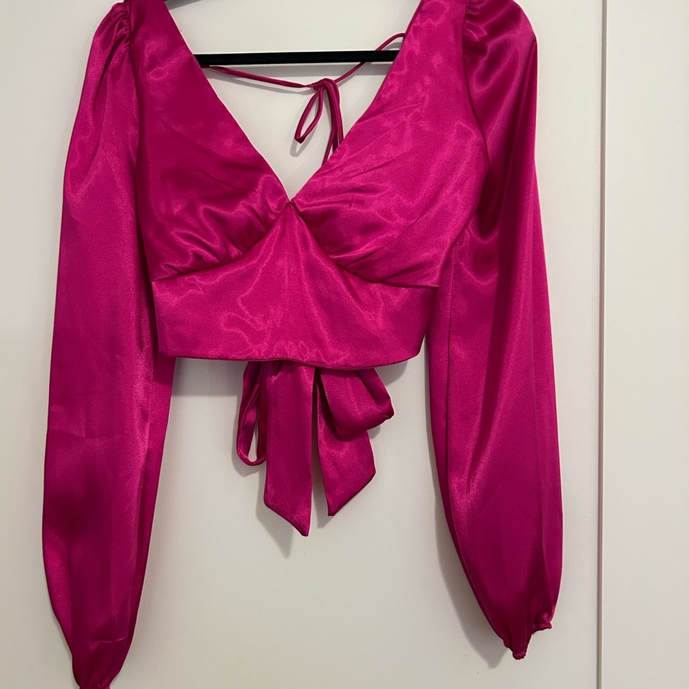 COPY - 12th Tribe Pink Crop Top